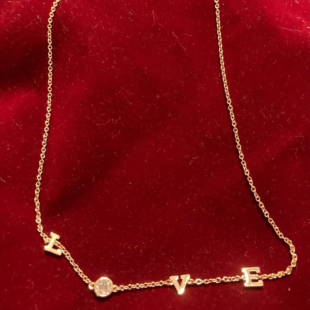 Pura Vida Rose Gold Love Necklace NWOT